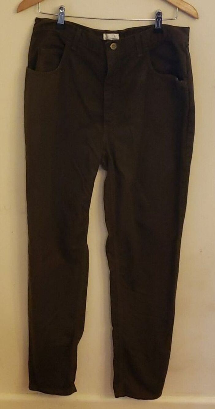 Moda International Women's The London Jean Olive Green Jeans, Size 16 Slim